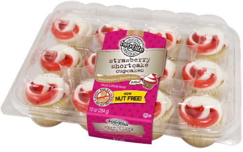 Two-Bite® Strawberry Shortcake Premium Cupcakes Perspective: front