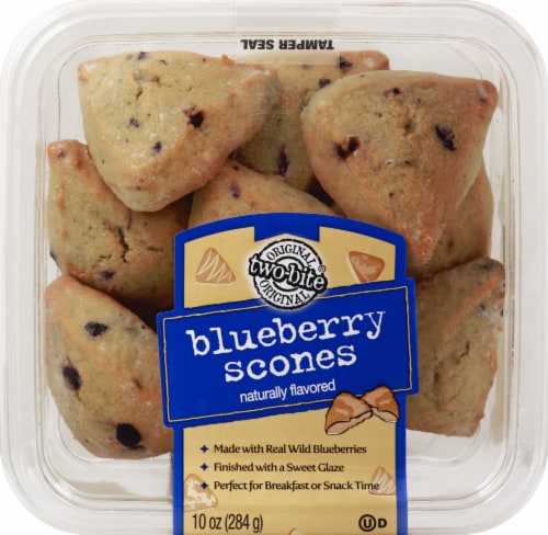 Two-Bite® Naturally Flavored Glazed Blueberry Scones Perspective: front
