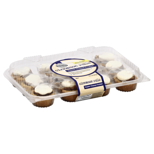 Two-Bite Cream Cheese Frosted Cinnamon Rolls Perspective: front