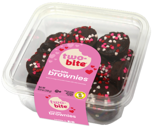 Two-Bite® Valentine's Day Brownies Perspective: front