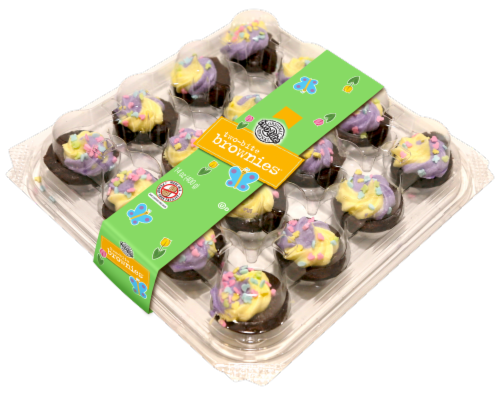 Two-Bite® Spring Party Platter Brownies Perspective: front