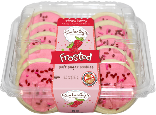 Kimberley's Bakeshoppe™ Strawberry Vanilla Frosted Cookies Perspective: front
