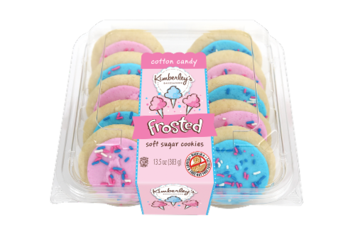 Kimberley's Bakeshoppe Frosted Soft Cotton Candy Sugar Cookies Perspective: front