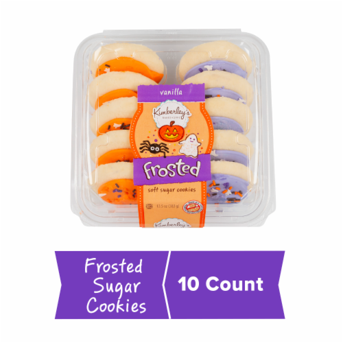 Kimberley's Bakeshoppe Vanilla Frosted Halloween Sugar Cookies Perspective: front