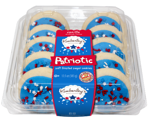 Kimberley's Bakeshoppe™ Patriotic Vanilla Soft Frosted Sugar Cookies Perspective: front