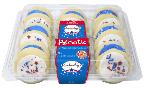 Kimberley's Bakeshoppe™ Patriotic Vanilla Soft Frosted Sugar Cookies Perspective: front