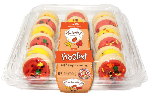 Kimberley's Bakeshoppe Mini Vanilla Frosted Sugar Cookies Perspective: front