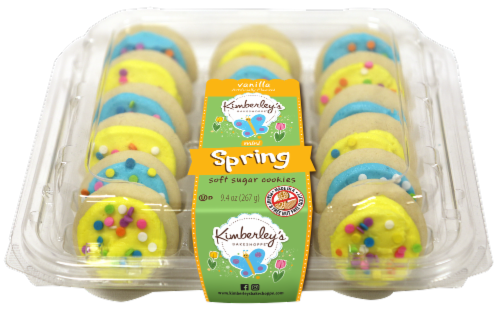 Kimberley's Bakeshoppe Spring Vanilla Mini Frosted Cookies Perspective: front