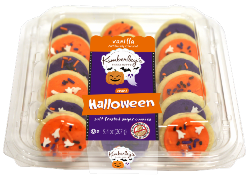 Kimberley's Bakeshoppe™ Halloween Vanilla Mini Frosted Cookies Perspective: front