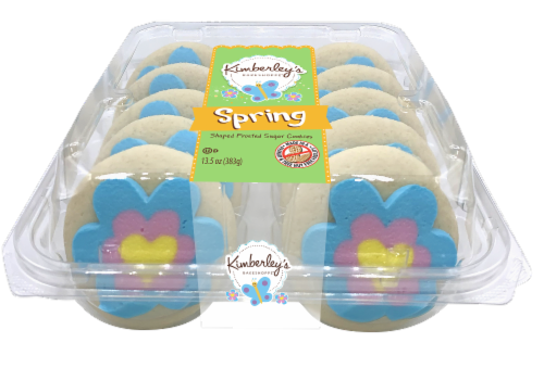 Kimberley's Bakeshoppe™ Spring Shaped Vanilla Frosted Sugar Cookies Perspective: front
