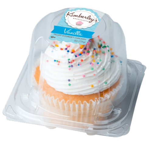 Kimberley's Bakeshoppe Vanilla Filled Gourmet Jumbo Cupcake Perspective: front