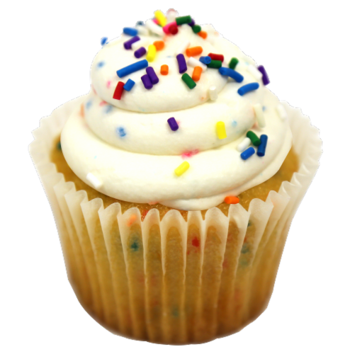 Kimberley's Bakeshoppe Birthday Cake Filled Gourmet Cupcakes Perspective: front