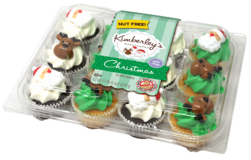 Kimberley's Bakeshoppe™ Vanilla & Chocolate Christmas Cupcakes Perspective: front