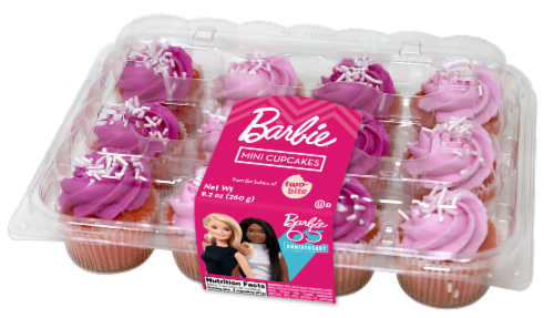 Two-Bite® Barbie™ Mini Cupcakes Perspective: front