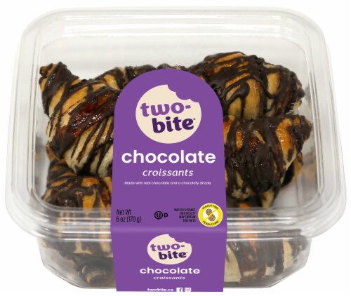 Two-Bite Chocolate Croissants Perspective: front