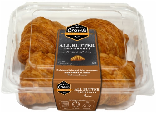 The Worthy Crumb Pastry Co. All Butter Croissants Perspective: front