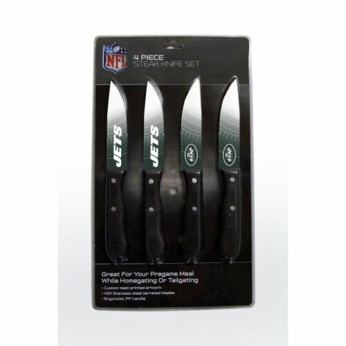 New York Jets Knife Set - Steak - 4 Pack Perspective: front