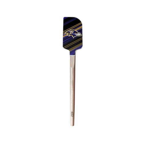 Sports Vault LSNFL03 4 x 2 in. NFL Baltimore Ravens Large Silicone Spatulas Perspective: front