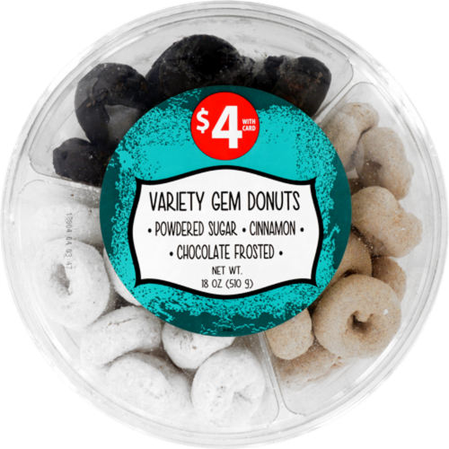 Variety Gem Donuts Party Tray Perspective: front