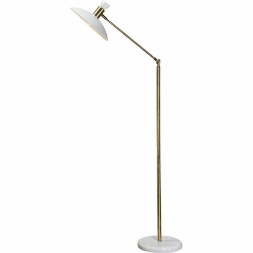 Renwil Troilus Floor Lamp in Polished Brass Perspective: front