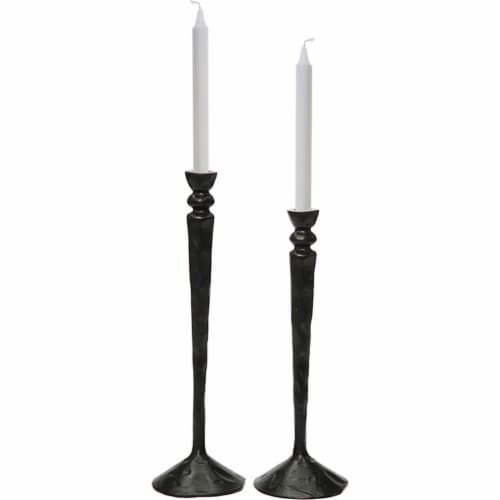 Renwil Bollington 2 Piece Candle Holder Set in Black Perspective: front