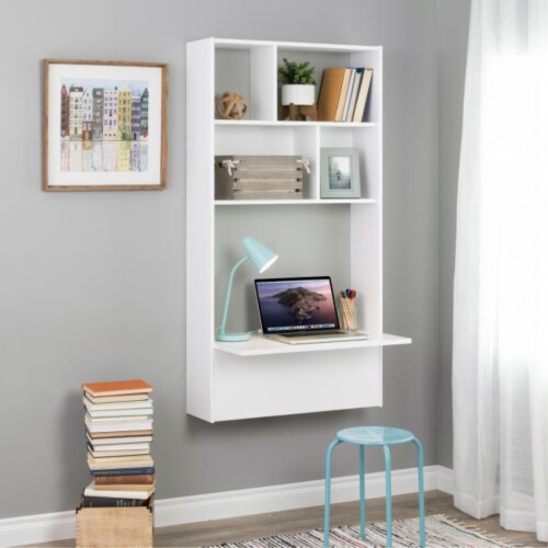 Prepac white floating desk sales