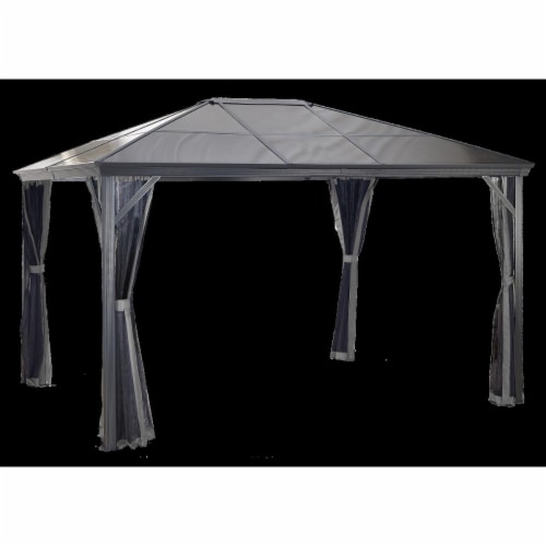 Sojag 314-9160734 10 x 14 ft. Verona No.77 Gazebo Polycarbonate Roof - 6 mm Perspective: front