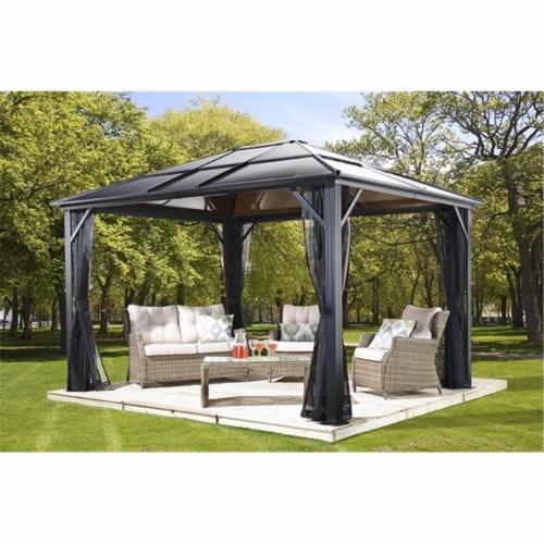 Sojag 500-9162936 10 x 12 ft. Meridien No.77 Gazebo Polycarbonate Roof - 8 mm Perspective: front