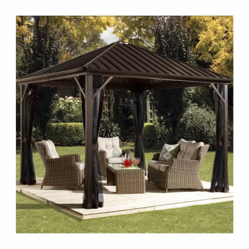 Sojag 8 x 8 ft. Dakota No.53 Gazebo Steel Roof Perspective: front
