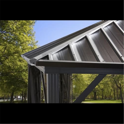 Sojag 500-9165029 10 x 12 ft. Dakota No.53 Gazebo Steel Roof Perspective: front