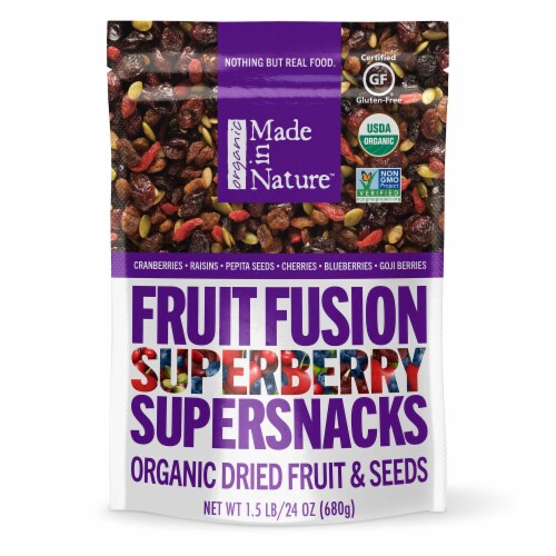 Made In Nature Superberry Fruit Fusion, 24 oz - Organic Fruit and Nut Trail Mix Perspective: front