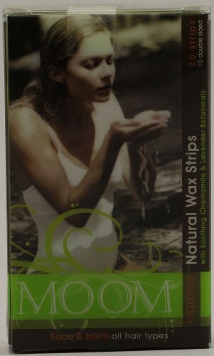 Moom  Natural Wax Strips With Soothing Chamomile And Lavender Perspective: front