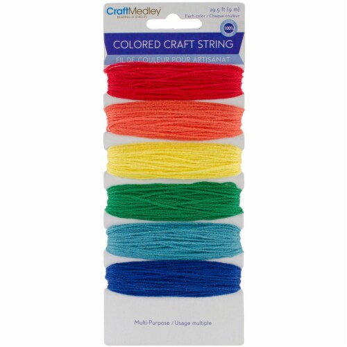 Craft Medley Colored Craft String 29.5'-Brights, 1 count - Kroger