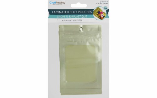 Craft Medley Zip-Lock Pouches W/Window 3.125 X4.875 10/Pkg-Gold Perspective: front