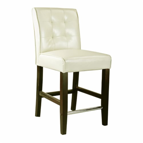 Cream leather counter height bar stools deals