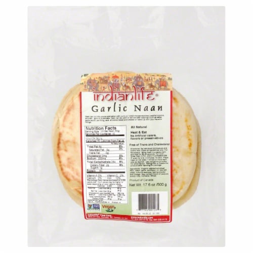 Indian Life Garlic Naan Perspective: front