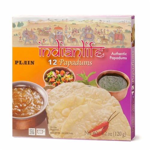 Indianlife® Plain Papadums Perspective: front