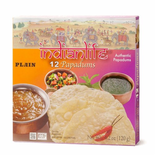 Indianlife® Plain Papadums Perspective: front