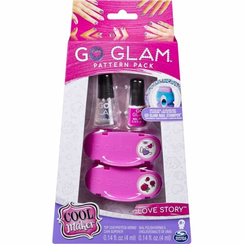 Go Glam Glitter Nails Refill Pattern Pack - Love Story, 1 - Baker's