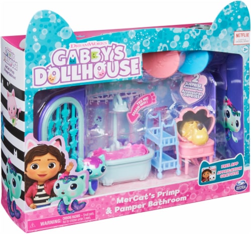 Gabby's Dollhouse Deluxe Room Bathroom Playset Perspective: front