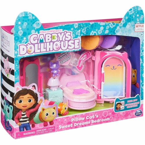 Gabby's Dollhouse - Pillow Cat's Sweet Dreams Bedroom Playset Perspective: front