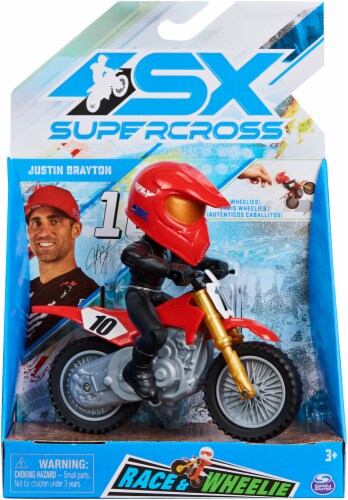 Monster Jam Race & Wheelie Justin Brayton Action Figure Perspective: front