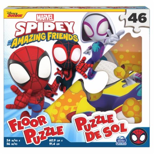 Marvel Spidey and His Amazing Friends Floor Puzzle Perspective: front