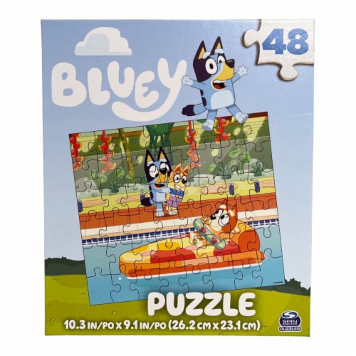 Bluey 48 Piece Puzzle - Pool Perspective: front