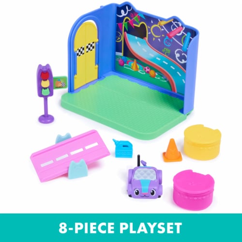 Gabby's Dollhouse Carlita Purr-ific Play Room with Carlita Toy Car Perspective: front
