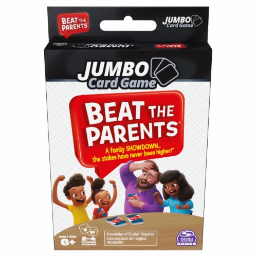Spin Master Beat The Parents Jumbo Card Game Perspective: front