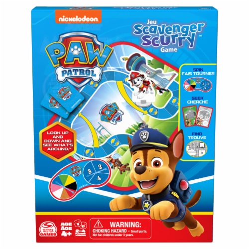 SpinMaster PAW Patrol Scavenger Scurry Board Game Perspective: front