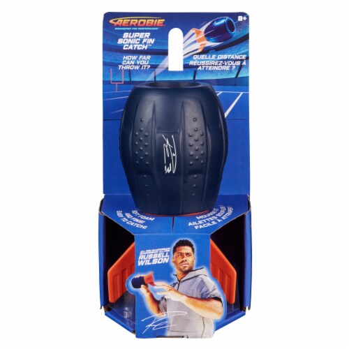 Aerobie Super Sonic Fin Catch™ Football - Blue Perspective: front