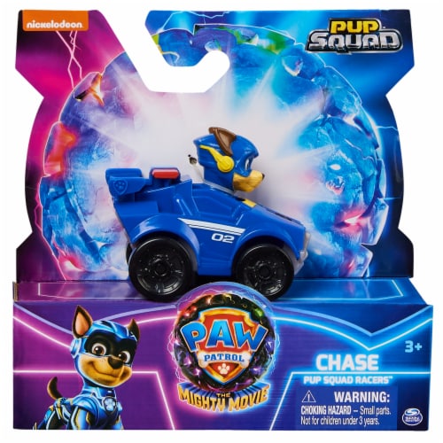 PAW PATROL, Ready, Race, Chase Race & Go Deluxe Vehicle w/ Sound- Blue