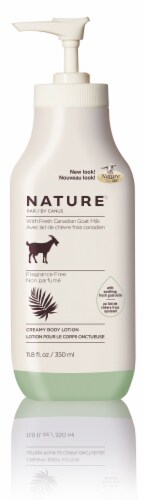 Nature By Canus Fragrance Free Goats Milk Creamy Body Lotion Perspective: front
